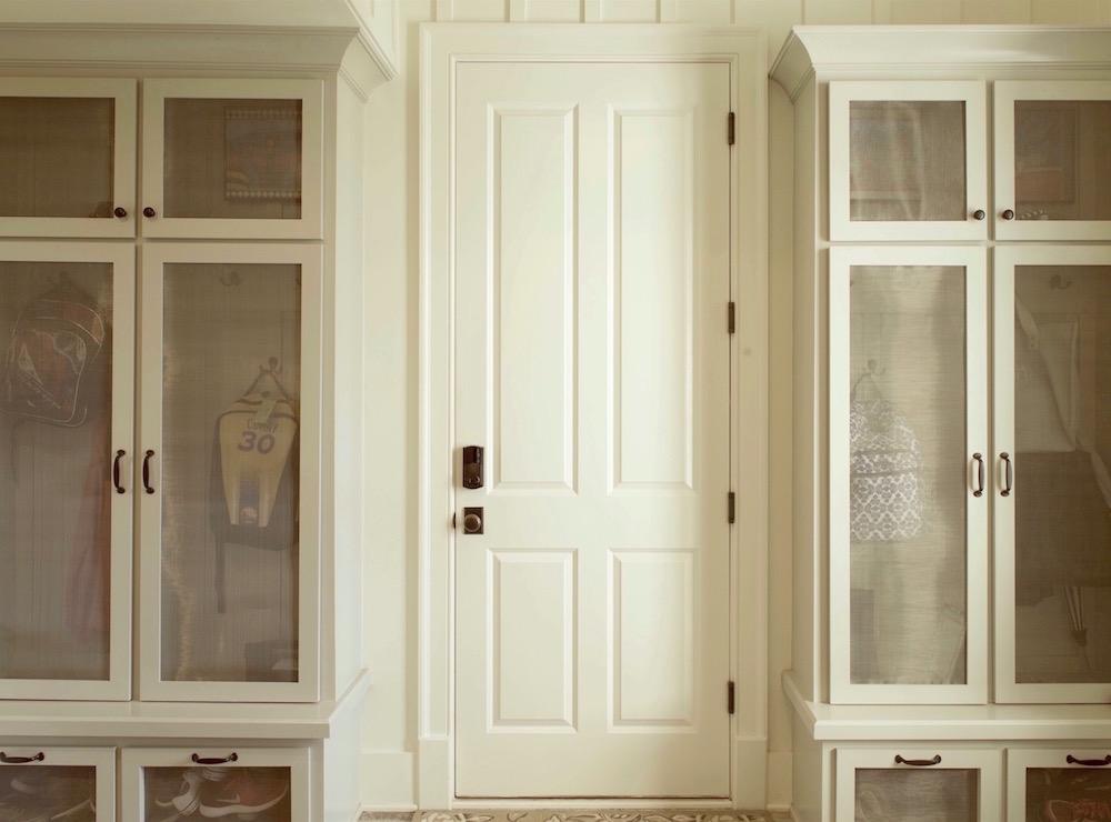 Ivory White -mud room - home in Kentucky - we did Benjamin Moore Ivory White 925 Best Shades of White Paint