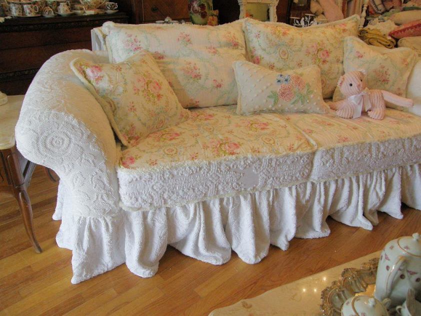 Afford New Upholstery, Shabby Chic Armchair Covers