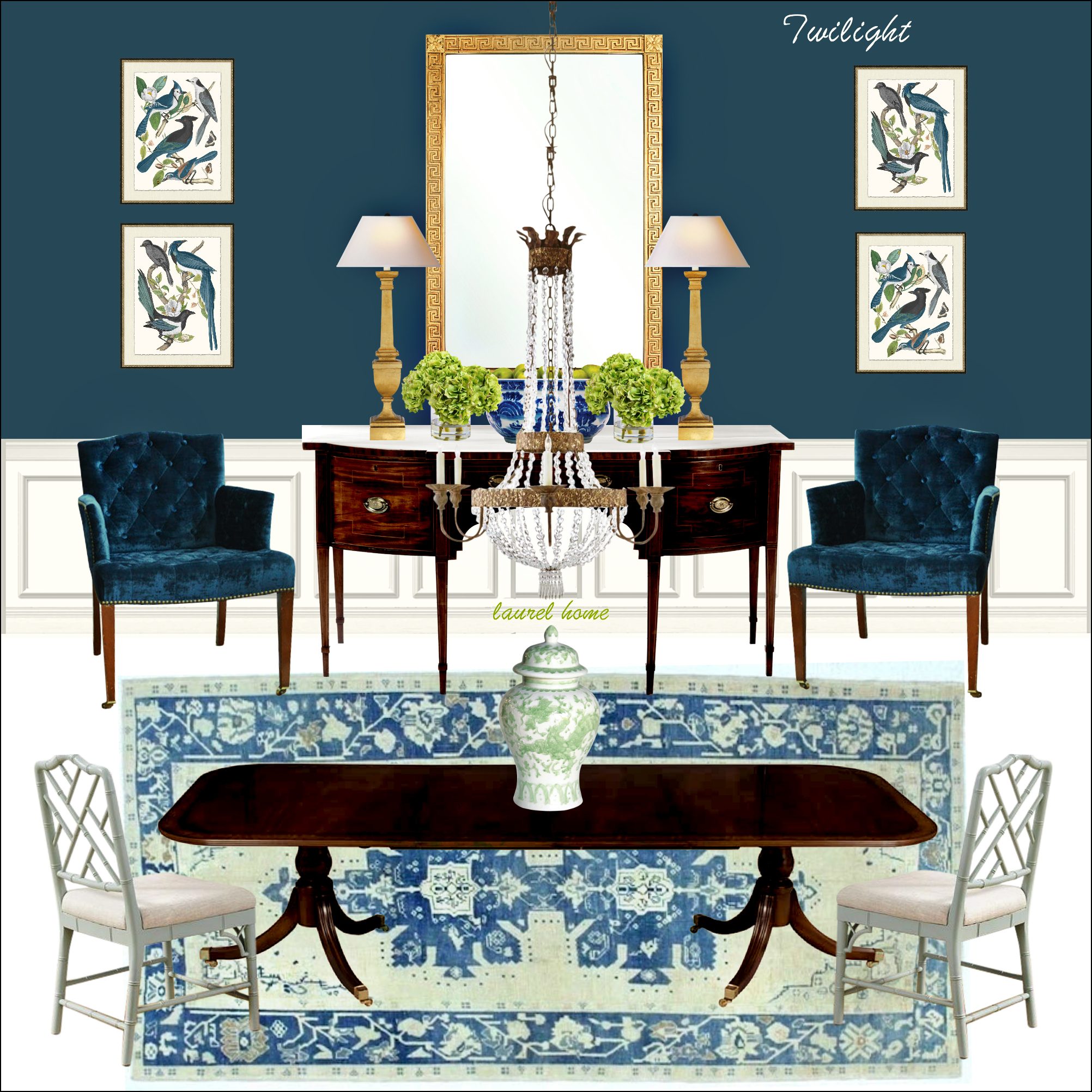 Benjamin Moore Twilight Dining Room - best dark blue paint colors