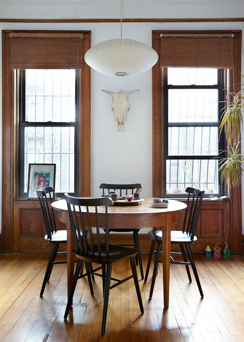 light wood trim with white walls--I never thought I liked stained