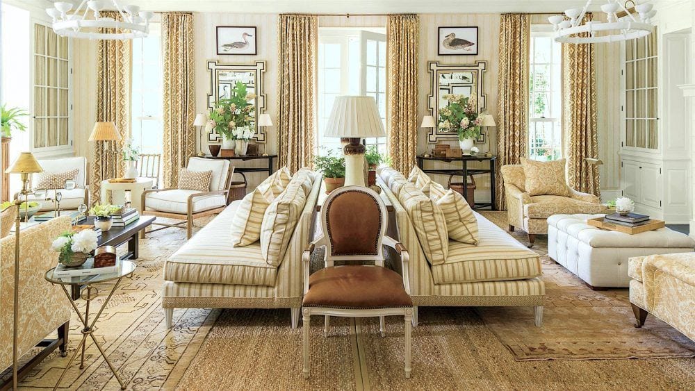 a not boring beige living room by Mark D Sikes - for the Southern Living Showhouse