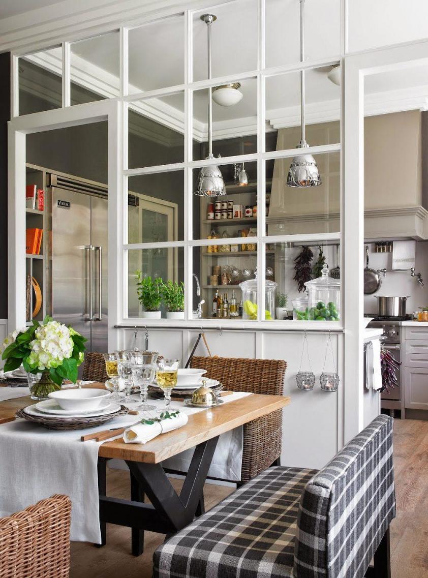 beautiful glass partition wall for kitchen - or when there
