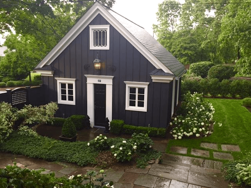 fabulous garage that looks like a guest cottage home makeovers - home renovation - beautiful garden