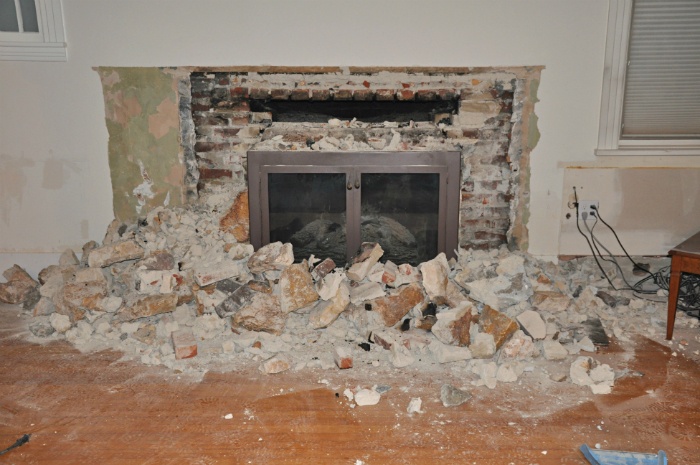 I Need Help For My Ugly Stone Fireplace, How To Remove A Stone Fire Surround