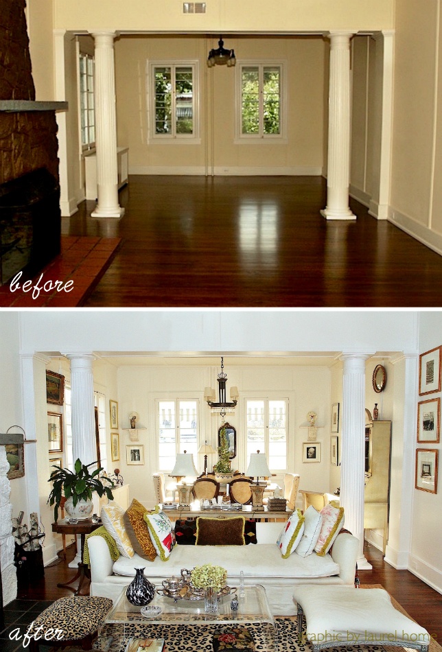 stone fireplace makeover before and after
