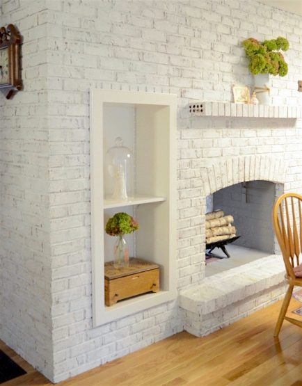 Paint Couture Brand For A Painted White Brick Fireplace Or Painted