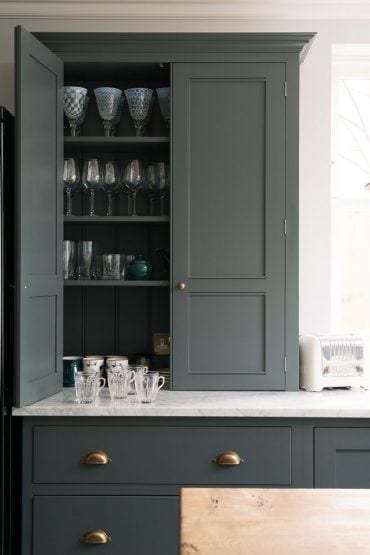 Farrow and Ball down pipe - classic English kitchen | Laurel Home