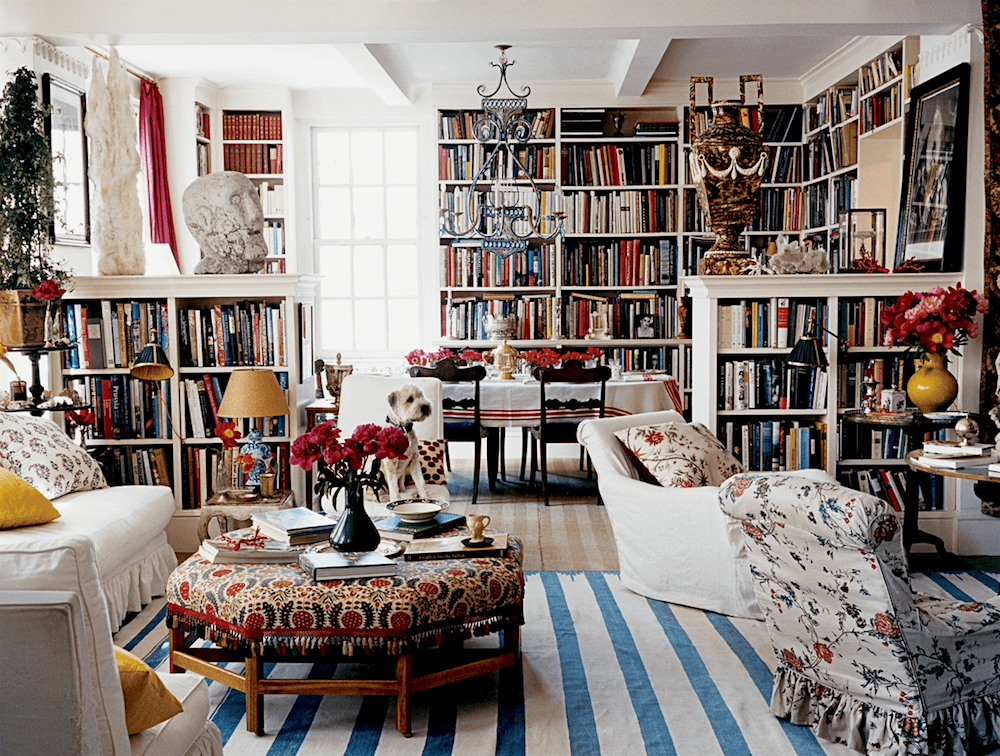 living room library design ide