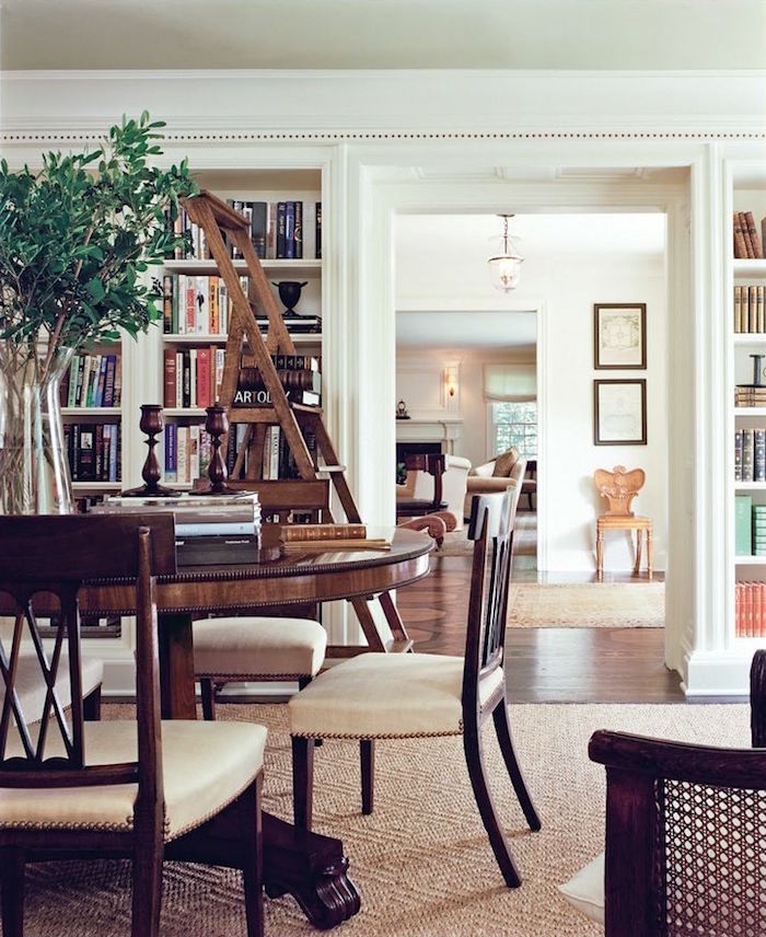 victoria hagan classic cozy library - low ceilings