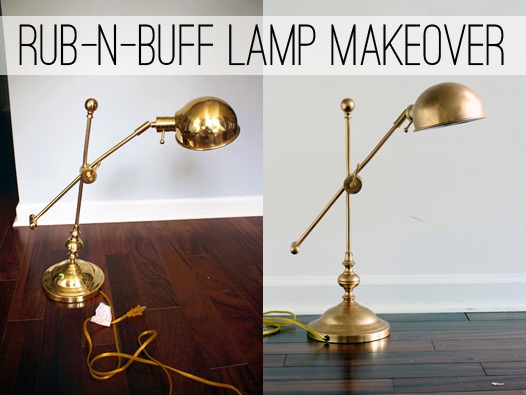 rub in buff makeover and cordless table lamp - from a View Along The Way
