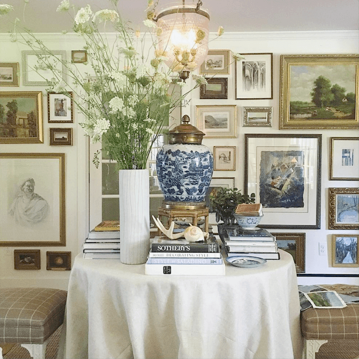 Superb decorating by Maura Endres - @m.o.endres on instagram - Love the amazing art gallery wall!