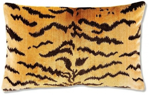 scalamandre tigre velvet pillow WS Home