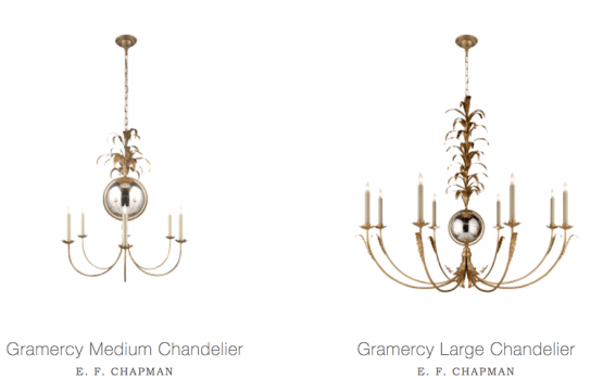 visual comfort gramercy medium and gramercy large chandelier - Laurel Home