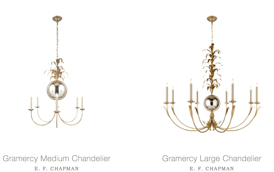 visual comfort gramercy medium and gramercy large chandelier