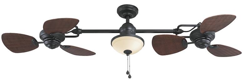 Shop Harbor Breeze Twin Breeze Ii 74 In Oil Rubbed Bronze