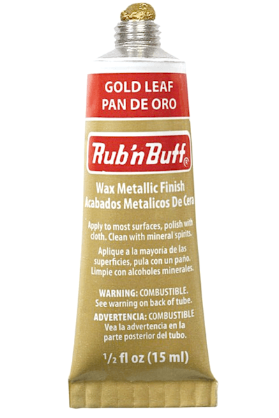 rub and buff gold leaf metallic finish