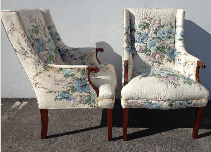 Deja Vu Decor etsy vintage henredon wing chairs