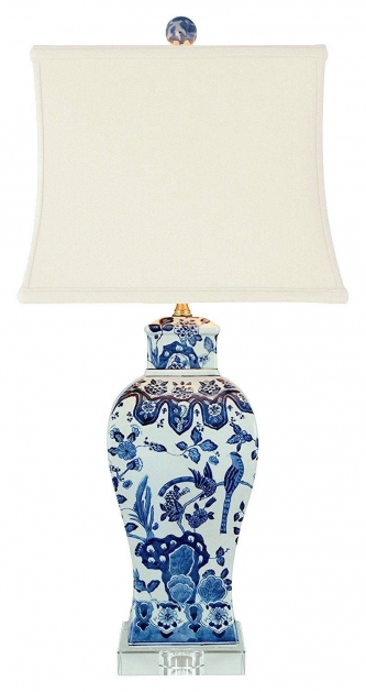 east enterprises blue and white chinoiserie table lamp 