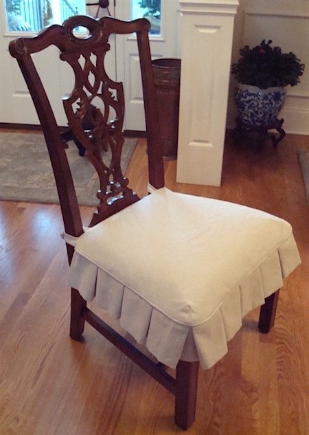 slip covered chippendale dining chair