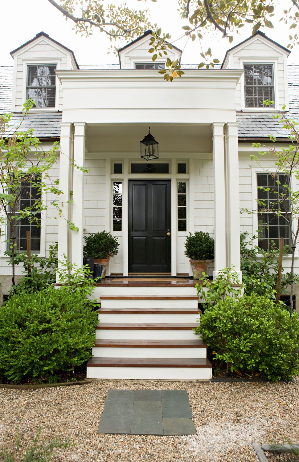 Tim Barber Traditional colonial revival - Swiss Coffee - Best exterior paint colors