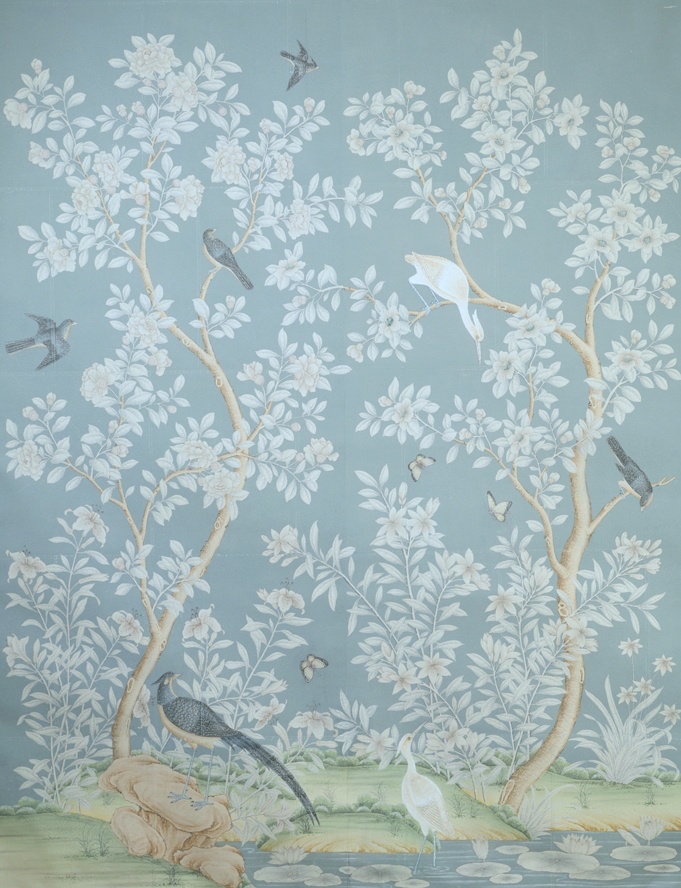 gracie blue chinoiserie wallpaper Mark D Sikes
