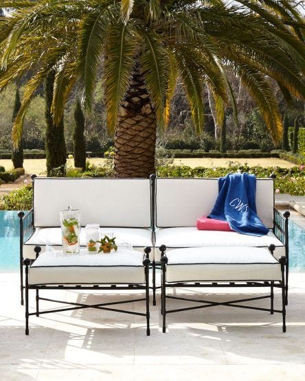Avery Neoclassical Outdoor Sofa Patio, Avery Outdoor Furniture