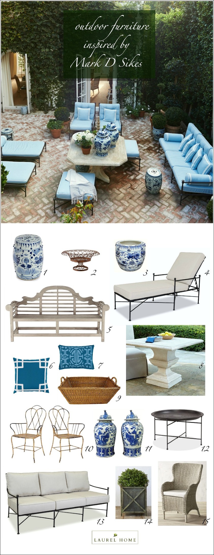outdoor furniture inspired by Mark D Sikes