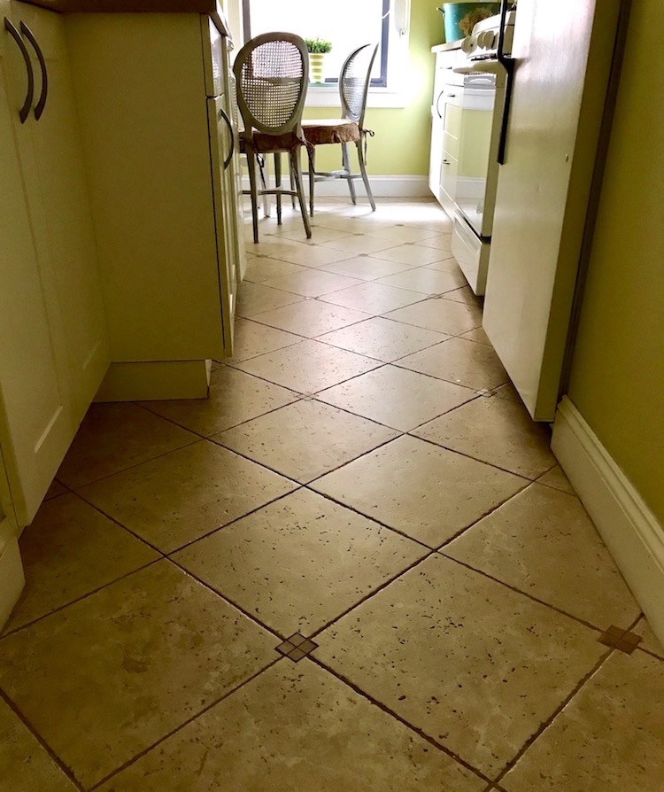 My Kitchen Fake Travertine Floor, Imitation Travertine Tile