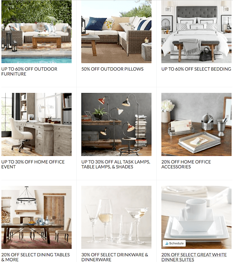 pottery barn sales july 7 2017 Laurel Home