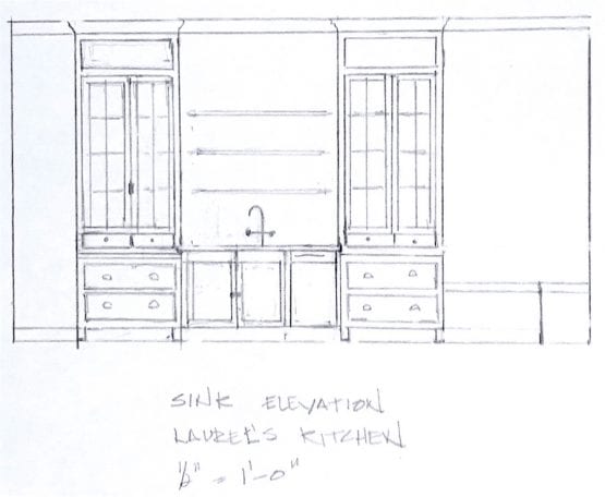 kitchen hand sink elevation