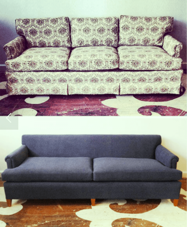 dated living room furniture
