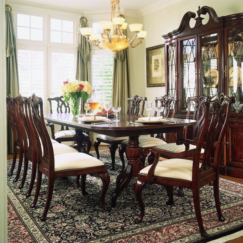 ersatz chippendale maybe matched dining room furniture - brown furniture - great color balance
