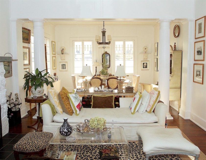 Nancy Keyes gorgeous living room not-at-all-boring white-painted walls