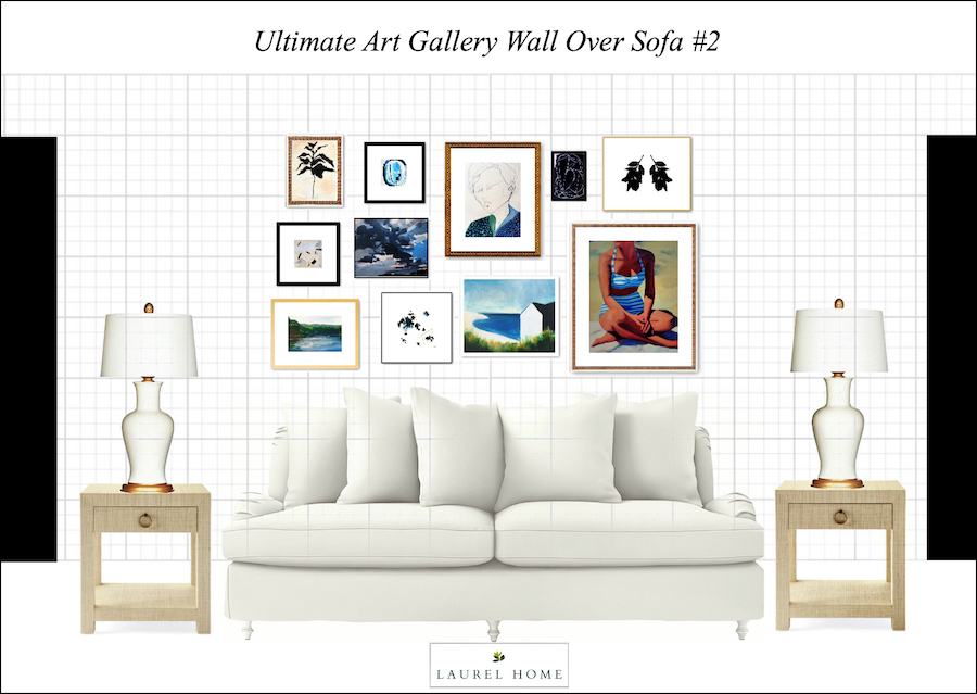 Ultimate Art Gallery Wall Hack for an 84" sofa