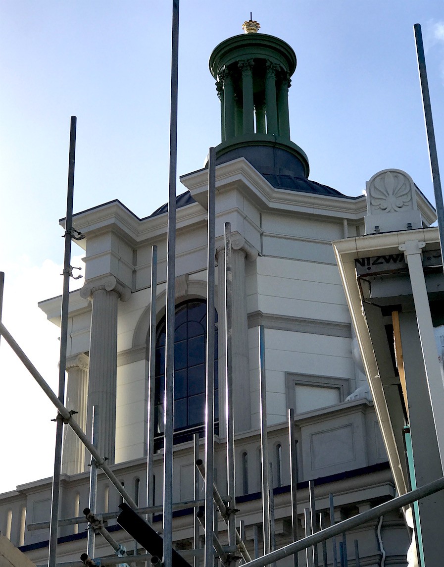 A cupola in the Royal Pavilion construction in Poundbury, UK - The new breed of classical architects created this