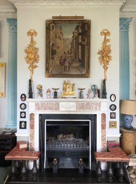 English english country house coote sykes Bellamont House - Fireplace mantel decorating