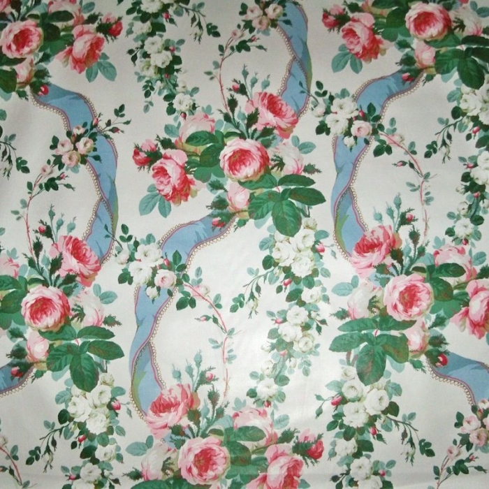 english country house - chintz roses and bows - at etsy