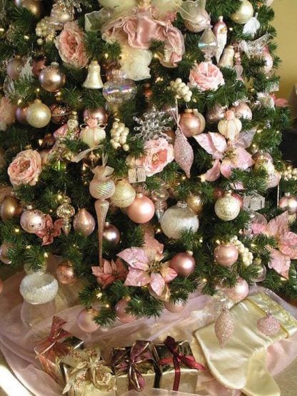 pink christmas tree source unknown