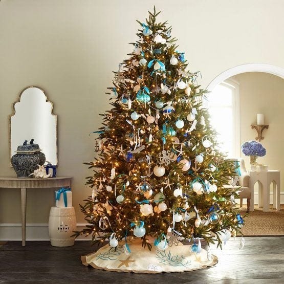 wisteria blue and white christmas tree Laurel Home