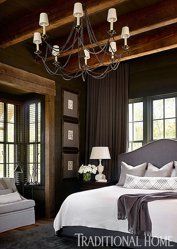 rustic home bedroom by Bobby McAlpine
