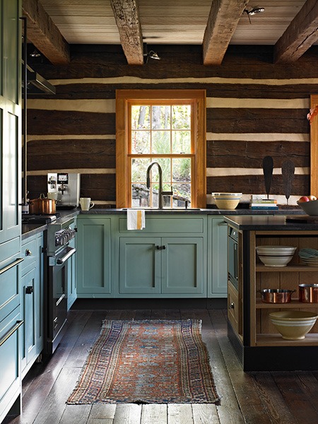 Kitchen in a Rustic Home - photo Helen Norman