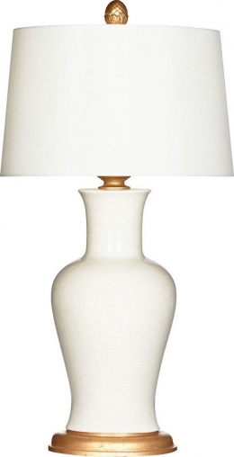 beautiful white table lamp from Bradburn Home - bedroom redesign