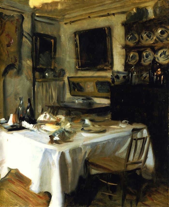 My Dining Room (also known as The Lunch Table) John Singer Sargent - circa 1883-1896 Smith College Museum of Art - Northampton, Massachusetts (United States) Painting - oil on canvas