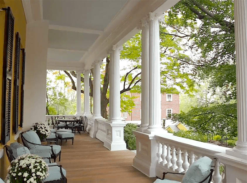 Greek Revival beauty porch with ionic columns