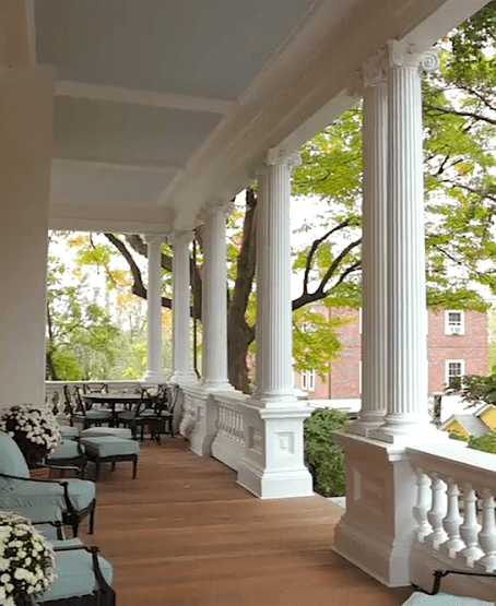 Greek Revival beauty porch with ionic columns