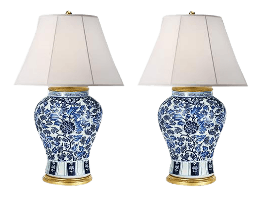 Vintage Ralph Lauren Chinoiserie Blue, Ralph Lauren Table Lamp Blue