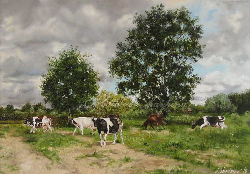 Best of Etsy - Gallery Paintings Art Cow painting
