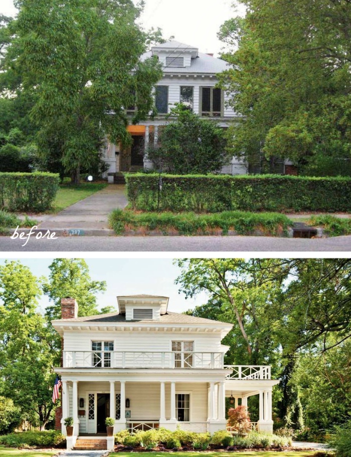 Southern Living Before and After Home Exterior Remodel Photo- Laurey W Glenn