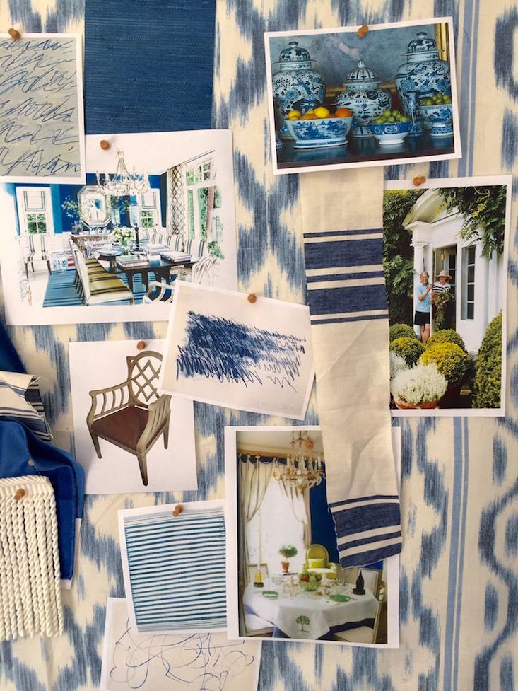 Mark D Sikes pin board color stories - decorating plan