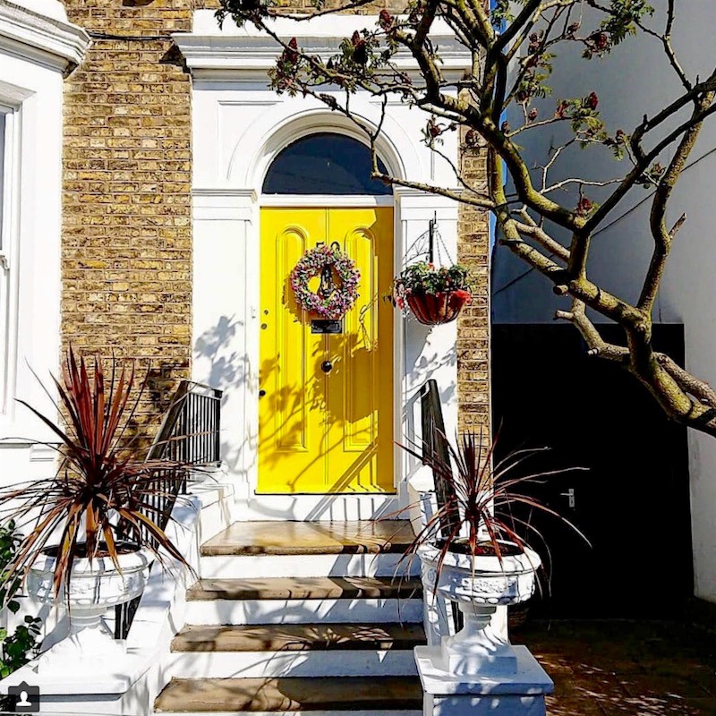 via House with the Yellow Door on instagram. Best Front Door Paint Colors